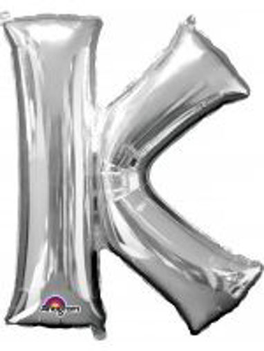 Picture of SILVER LETTER K FOIL BALLOON